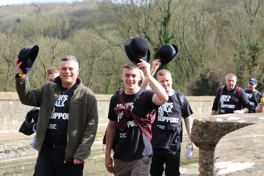 Men walking to fundraise for Dorothy House