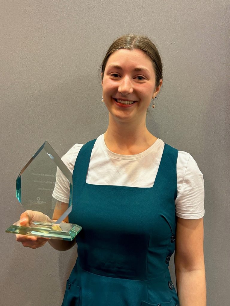 Jess Sheridan wins Young Volunteer of the Year at Hospice UK Awards