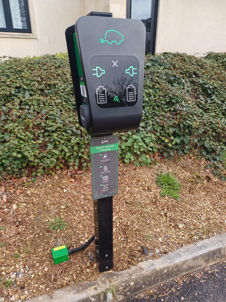 Electric vehicle charging point, Winsley