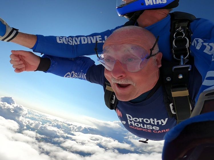 Kelvin skydiving with instructor