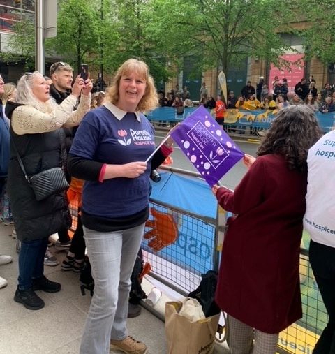 Fundraising runners at the London Marathon for Dorothy House