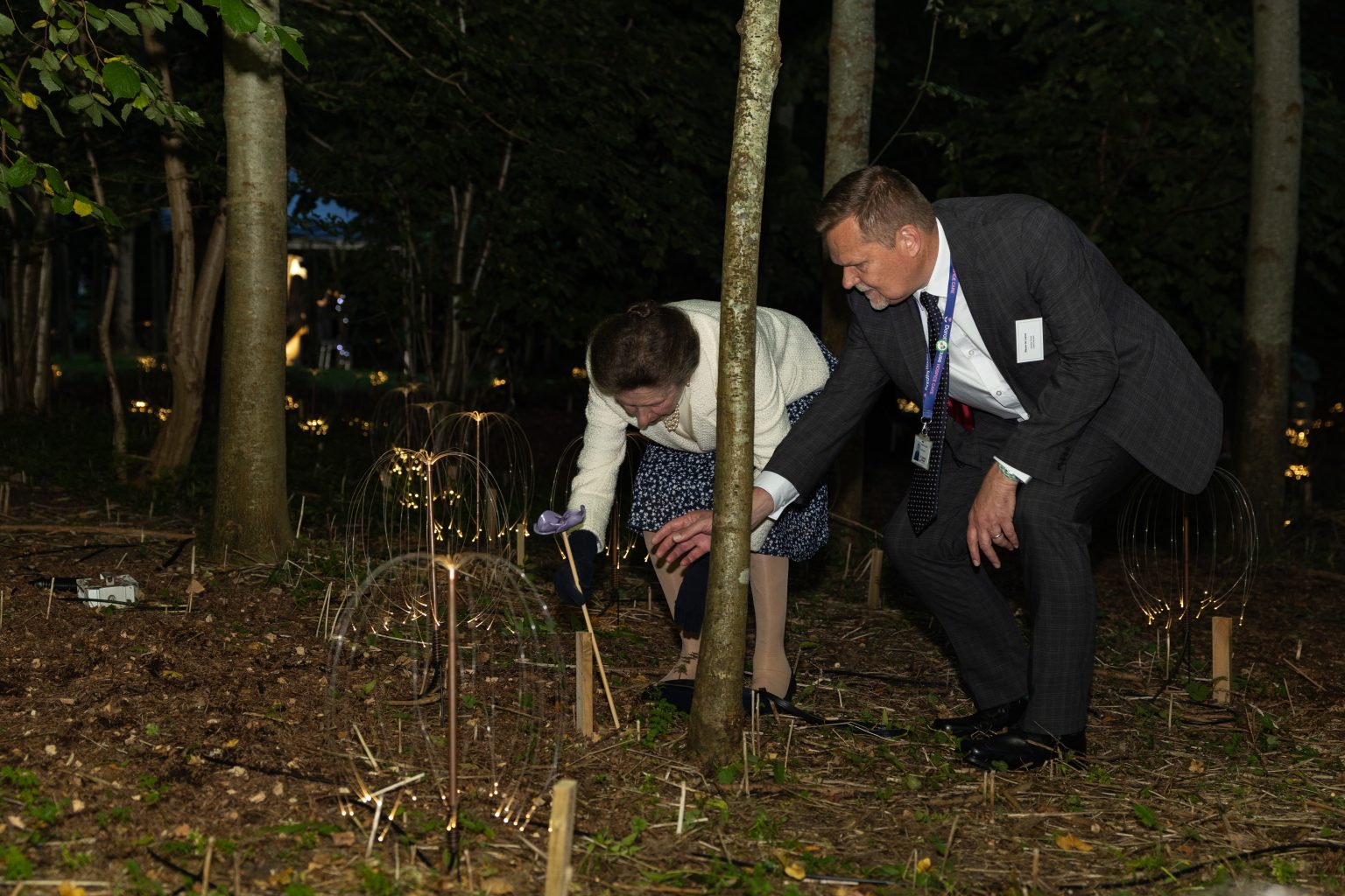 HRH The Princess Royal and Wayne de Leeuw, CEO at the Firefly Woods