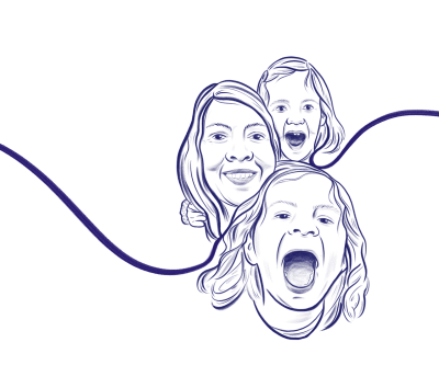 Molly and Iris pen portrait